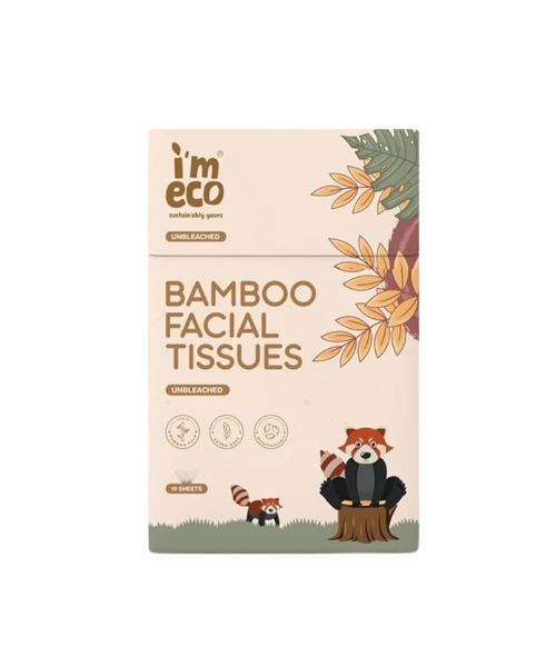 IMECO: Bamboo Pocket Tissue | Ultra-Soft Travel Friendly Facial Wipe | 10 Pulls Per Pack | Pack of 1