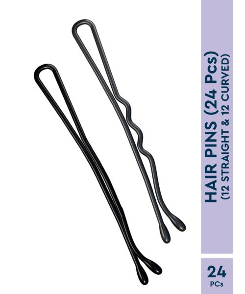 GUBB: Hair Pin 4.5Cm 24 Pcs (12 Pcs Straight & 12 Curved)