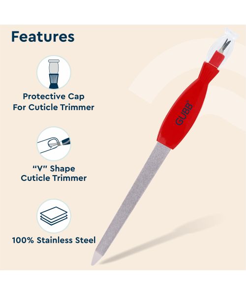 GUBB: 2 In 1 Nail File & Cuticle Trimmer