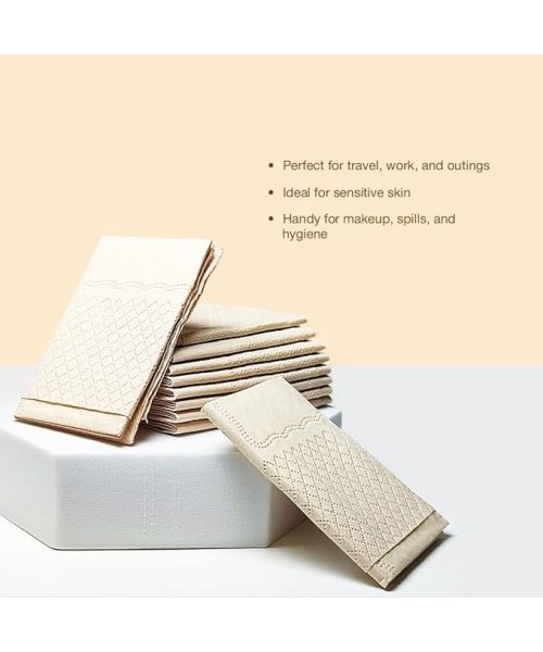 IMECO: Bamboo Pocket Tissue | Ultra-Soft Travel Friendly Facial Wipe | 10 Pulls Per Pack | Pack of 4