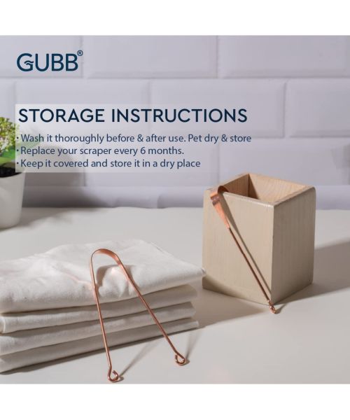 GUBB: Copper Tongue Cleaner Pack Of 2