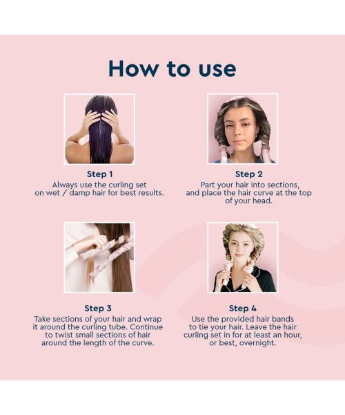 GUBB: Heat Free Hair Curler (2N Hair Band & 1N Hair Curve)