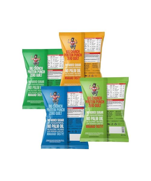 SuperYou: Multigrain Protein Chips - Assorted (Pack of 10) | 10g Protein, 3g Fiber, No Added Sugar, No Palm Oil, Baked