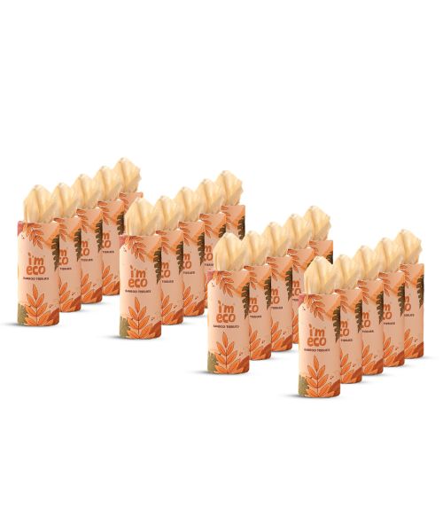 IMECO: Bamboo Car Tissue| 50 Pulls Per Pack | Pack of 20