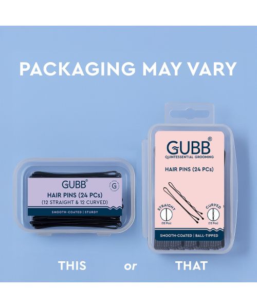 GUBB: Hair Pin 4.5Cm 24 Pcs (12 Pcs Straight & 12 Curved)