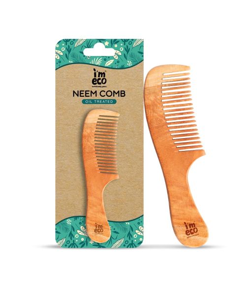 IMECO: Wide Tooth Neem Wood Comb | Neem Comb  | Unisex | Pack of 1