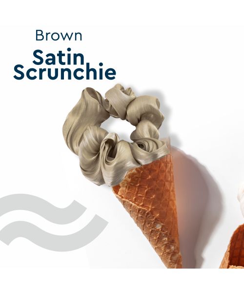 GUBB: Satin Scrunchie Brown