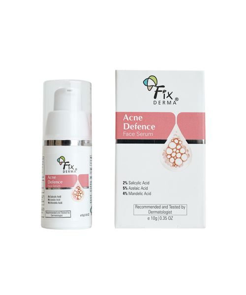 Fixderma: Acne Defence Face Serum with 2% Salicylic Acid & 4% Mandelic Acid Anti Acne Face Serum 10ml