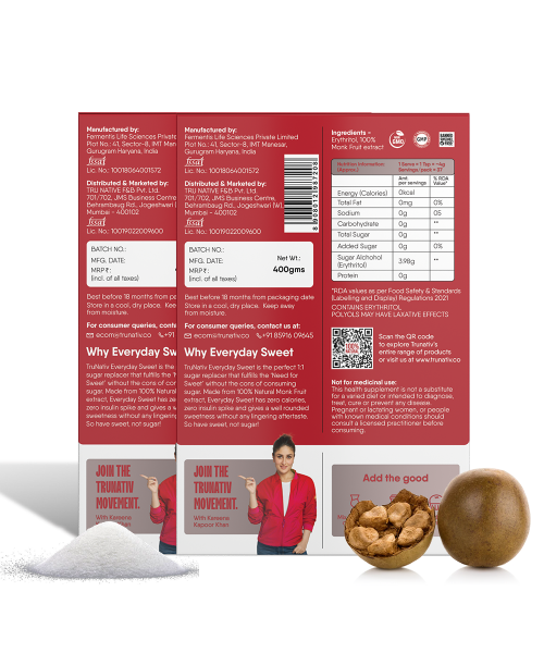 TruNativ: Monk Fruit Extract Zero Calories - Zero Carb - Diabetic Friendly 800gm