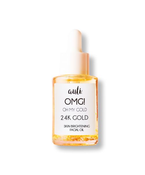 AULI: OMG Pure Rosehip and 24K Gold Flakes induced Facial Oil - 30ml