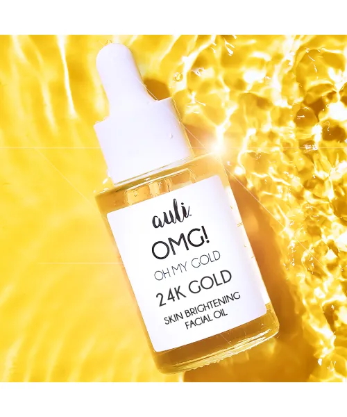 AULI: OMG Pure Rosehip and 24K Gold Flakes induced Facial Oil - 30ml