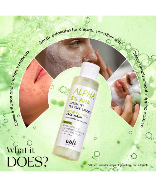 AULI: AHA-5% Acne-Control Face Wash - ALPHA 120ml