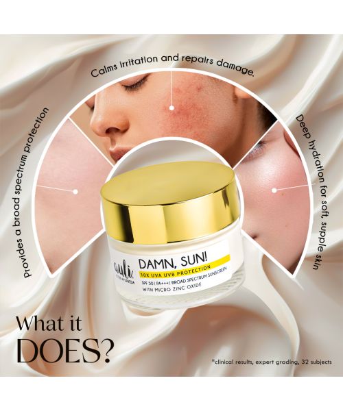 AULI: SPF 50 PA+++ Lightweight Sunscreen - DAMN, SUN! 50gm