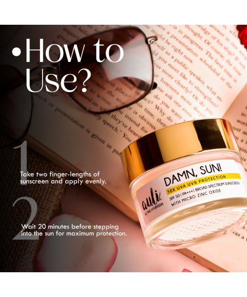 AULI: SPF 50 PA+++ Lightweight Sunscreen - DAMN, SUN! 50gm