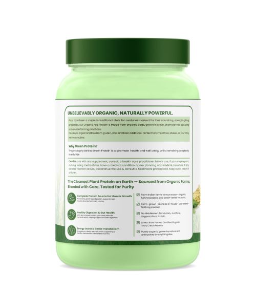 Vlado's Himalayan Organics: Organic protein Powder I Plant protein I 28gm Protein , 5gm BCAA - Unflavoured - 500gm