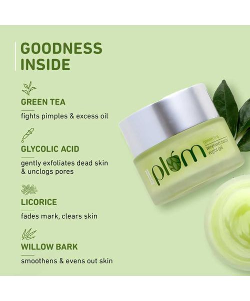 Plum: Green Tea Renewed Clarity Night Gel - Mini  15ml