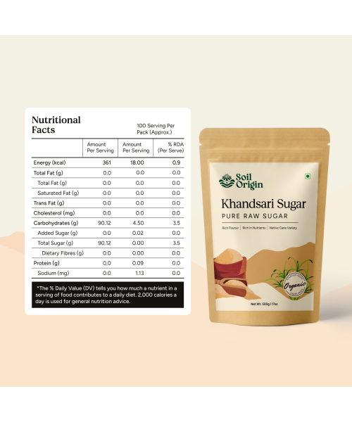 Soil Origin: Khandsari Sugar (Raw Sugar)  500gm