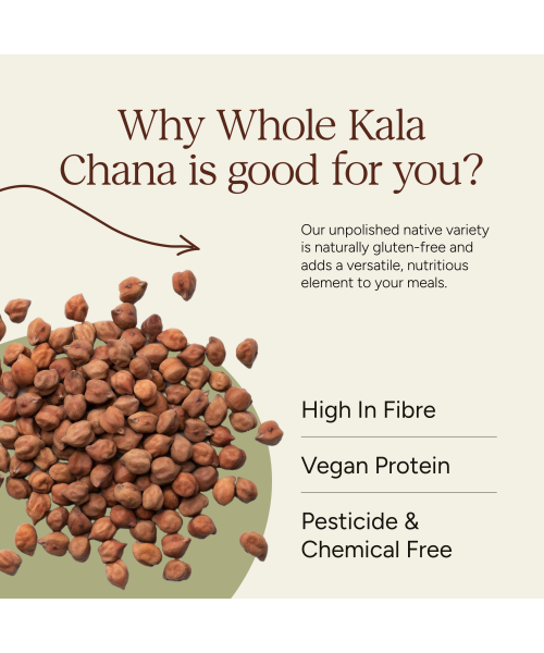 Soil Origin: Black Chana (Desi Chana)  500gm