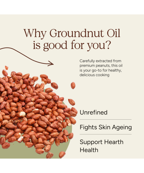 Soil Origin: Wood Pressed Groundnut Oil  500ml