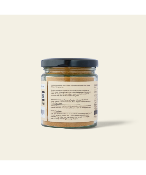 Soil Origin: Turmeric Latte Mix with Ashwagandha (Golden Milk Powder)  100gm