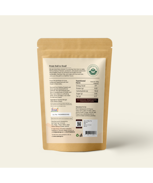 Soil Origin: Chana Sattu (Stone Ground)  500gm