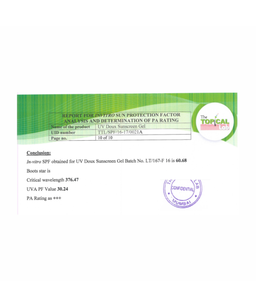 Brinton: Uv Doux Sunscreen Gel 100gm