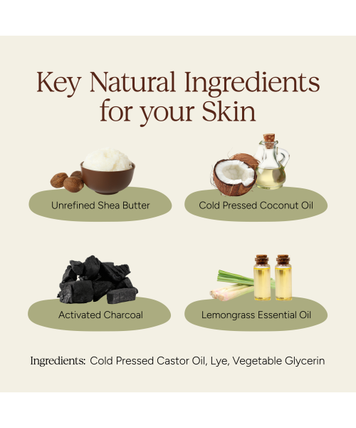 Soil Origin: Activated Charcoal & Lemongrass Body Soap   100gm