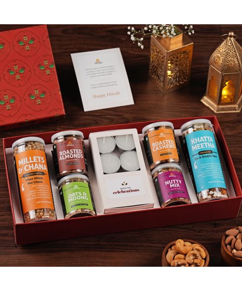 Omay Foods: Mixed Delights Diwali Gift Box  1200gm