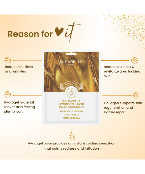 Mirabelle: Gold-Colla Hydrogel Mask
