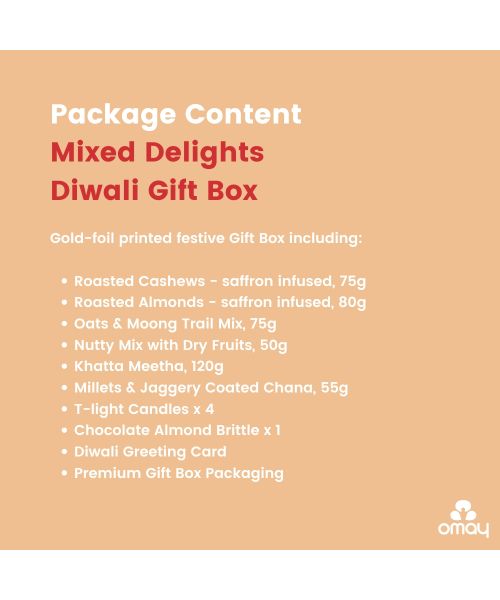Omay Foods: Mixed Delights Diwali Gift Box  1200gm