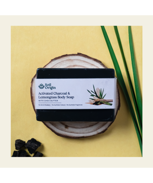 Soil Origin: Activated Charcoal & Lemongrass Body Soap   100gm