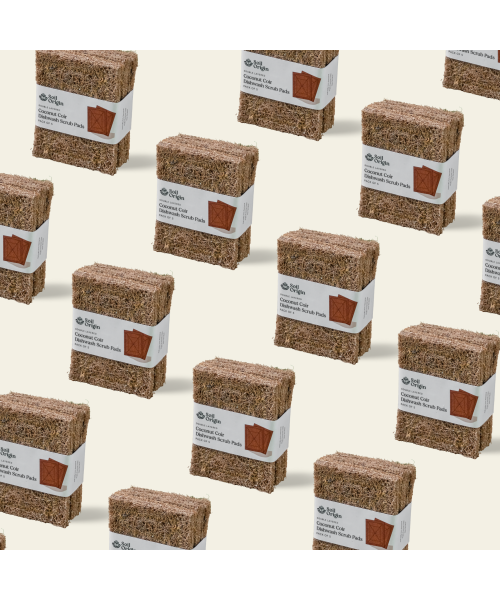 Soil Origin: Coconut Coil Scrubber Pad (Dishwasher)  Set of 5