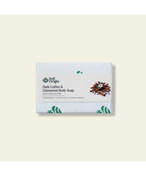 Soil Origin: Dark Coffee and Cinnamon Body Soap   100gm