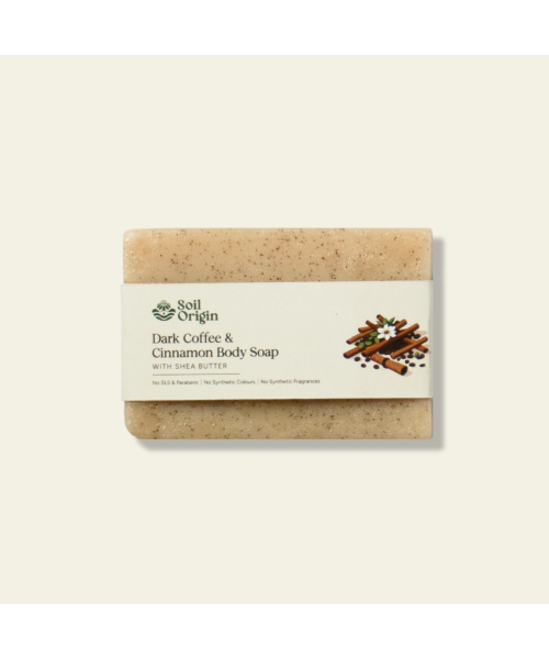 Soil Origin: Dark Coffee and Cinnamon Body Soap   100gm