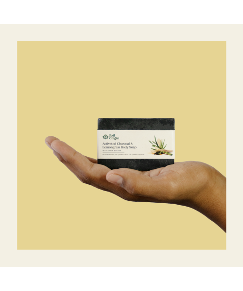 Soil Origin: Activated Charcoal & Lemongrass Body Soap   100gm