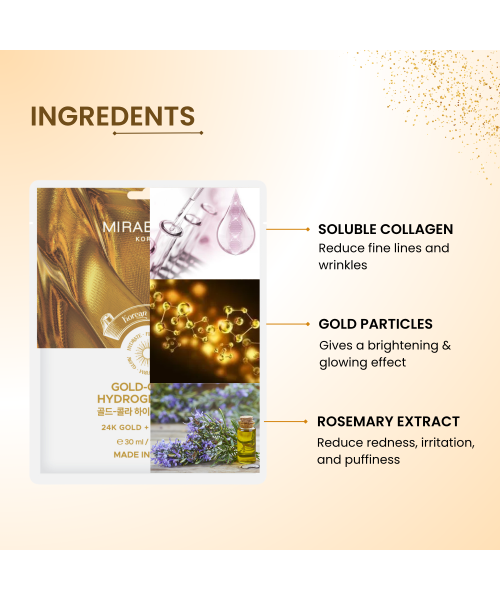 Mirabelle: Gold-Colla Hydrogel Mask