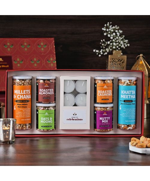 Omay Foods: Mixed Delights Diwali Gift Box  1200gm
