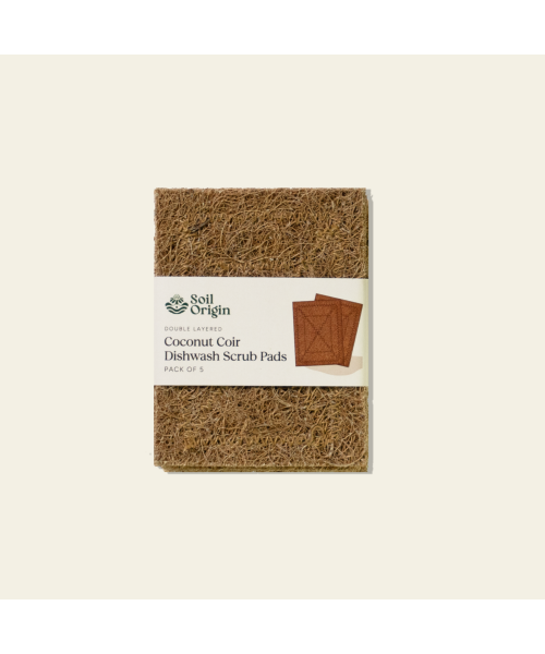 Soil Origin: Coconut Coil Scrubber Pad (Dishwasher)  Set of 5