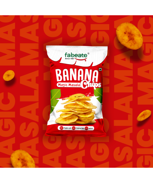 Fabeato: Banana Chips Magic Masala Flavor No Palm Oil, No MSG, 70gm  Pack of 3