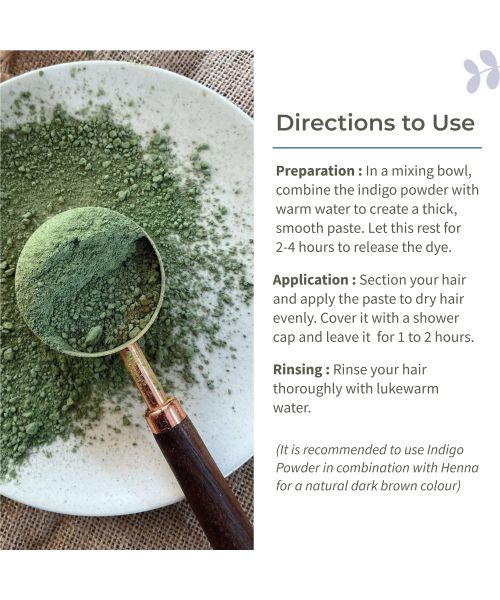 Ecotyl: Indigo Powder | Neel Avuri | Natural Hair Dye | Hair Conditioning | 100gm