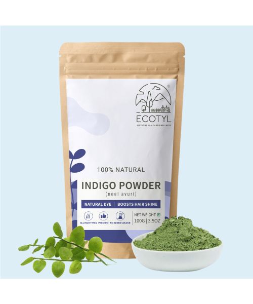 Ecotyl: Indigo Powder | Neel Avuri | Natural Hair Dye | Hair Conditioning | 100gm