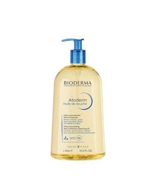 Bioderma: Atoderm huile de douche anti irritation cleansing oil face and body moisturizer 1ltr