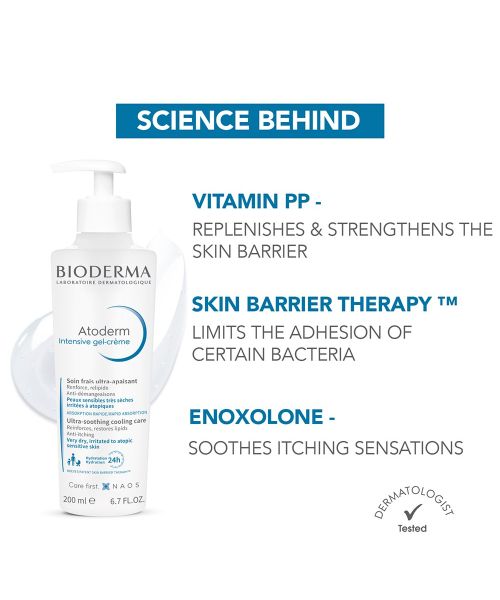 Bioderma: Atoderm intensive gel creme for anti itching lipid replenishing treatment 200ml