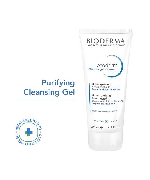Bioderma: Atoderm Intensive Gel moussant Ultra-Soothing Shower Gel Very Dry To Atopic Skin, 200ml