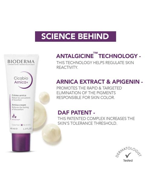 Bioderma: Cicabio arnica sos soothing cream skin damage baby children adult 40ml