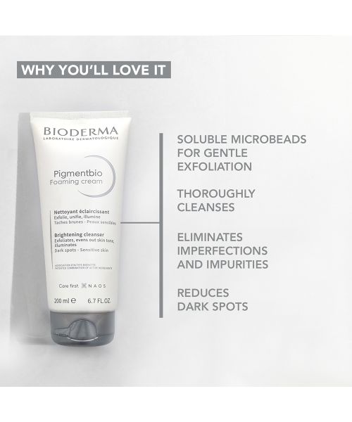 Bioderma: Pigmentbio Foaming Cream Brightening Exfoliating Cleanser For Face, 200 ml