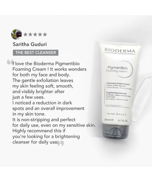 Bioderma: Pigmentbio Foaming Cream Brightening Exfoliating Cleanser For Face, 200 ml