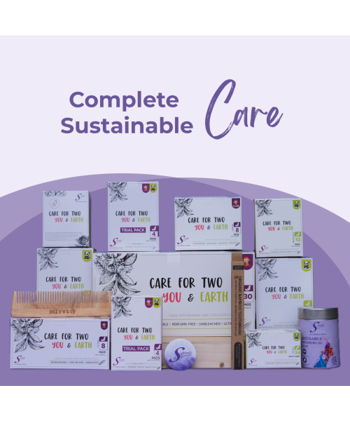 Saathi: Organic Bamboo XL ( 290MM ) Sanitary Napkins    Pack of 12 X 2 - 24 Pads (Medium)