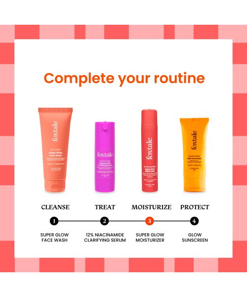Foxtale: Vitamin-C Super Glow Moisturiser With Niacinamide & Peptides  50ml