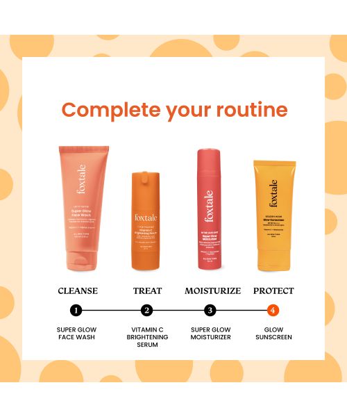 Foxtale: Glow Sunscreen SPF 50 PA++++ with Vitamin C & Niacinamide for a Dewy Glow  50ml